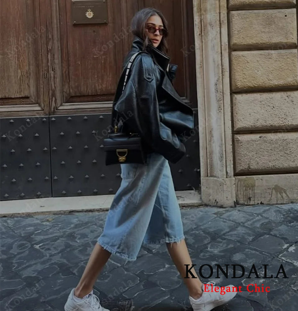 Women's Faux Leather Pilot Jacket